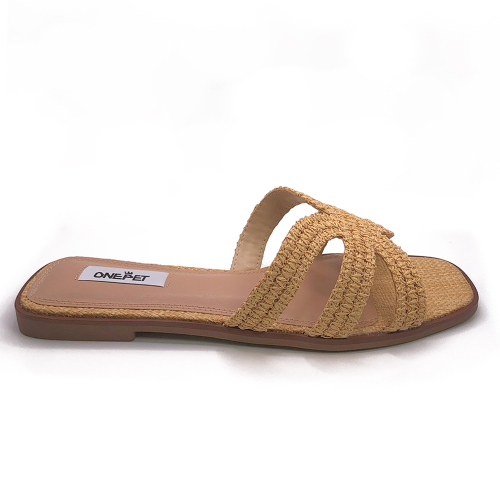 ONEPET | 拉菲草拖鞋 天然拉菲草原色