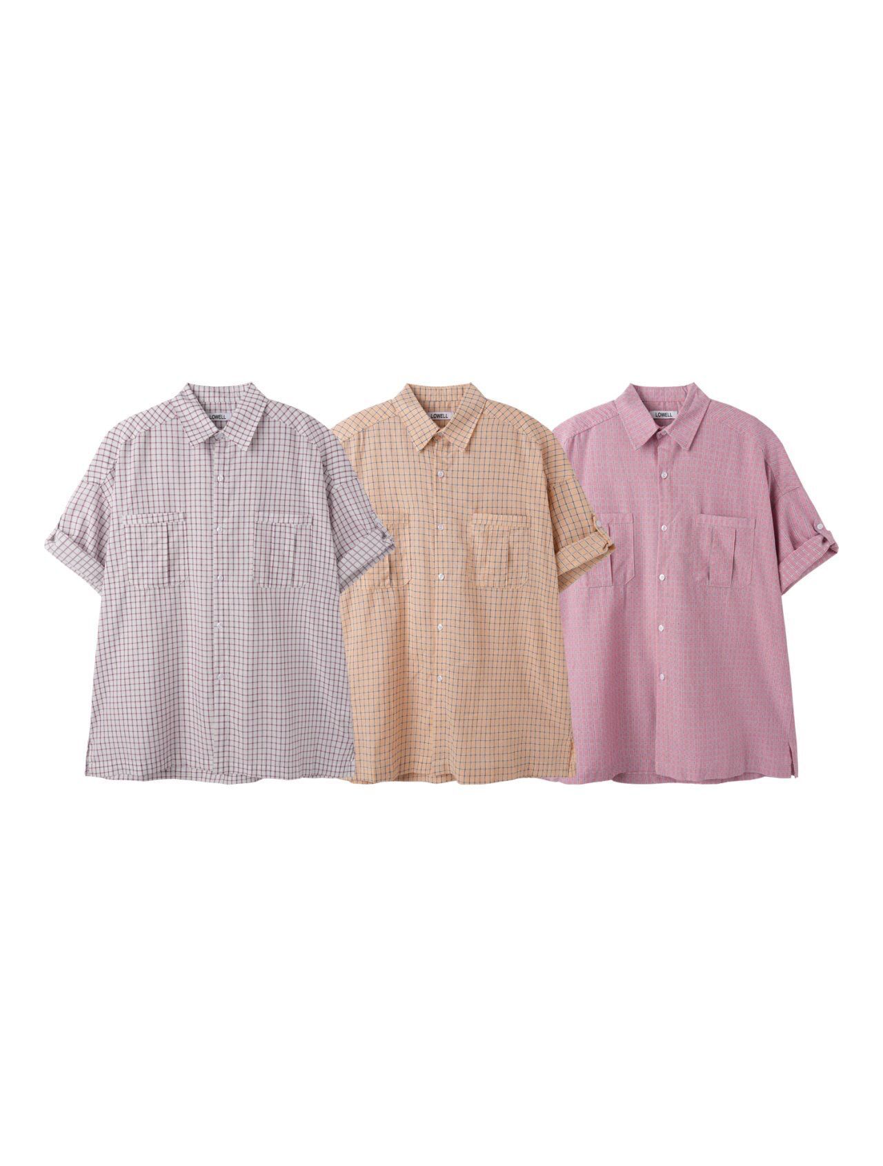 格仔短袖恤衫 Lowell-045S