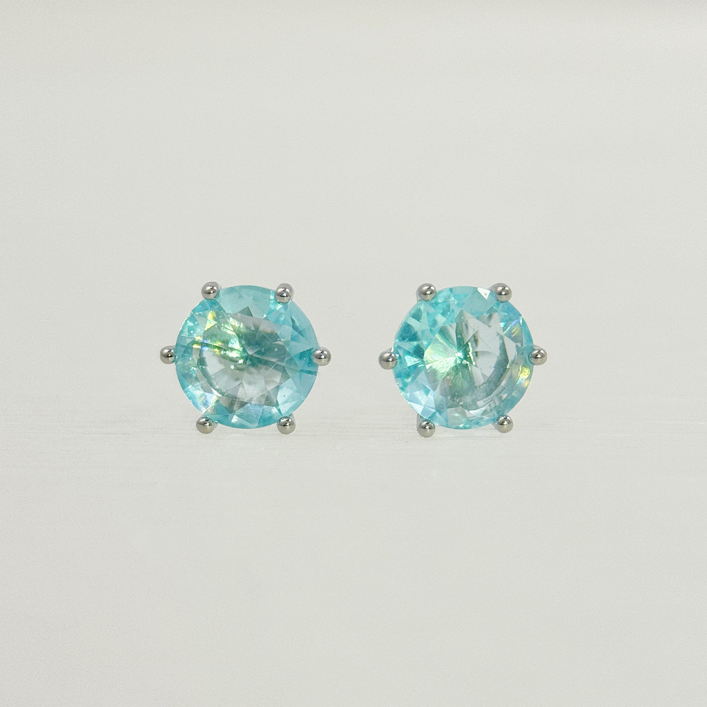 透明湖影六爪鑽耳環