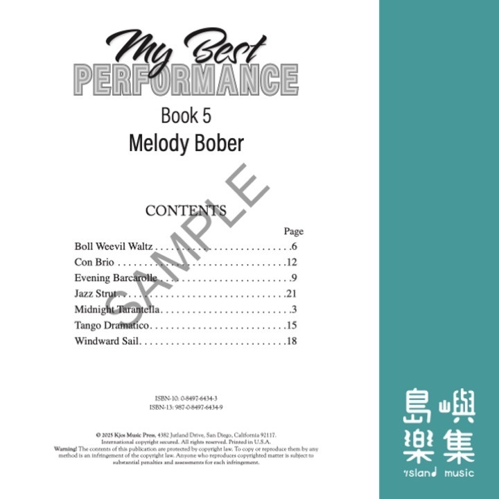 My Best Performance: Piano Solos, Book Five