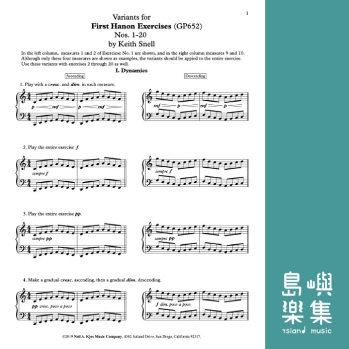 First Hanon Exercises