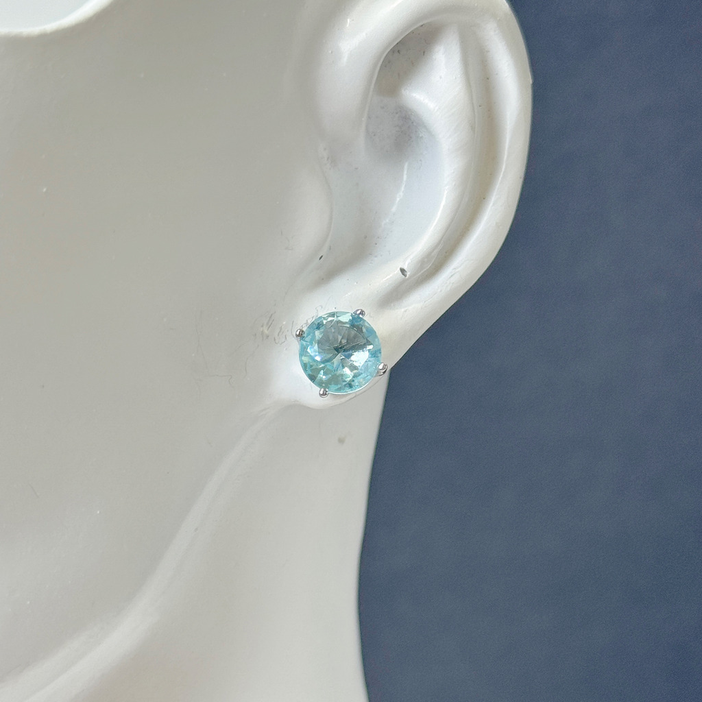 清澈水光海藍耳環