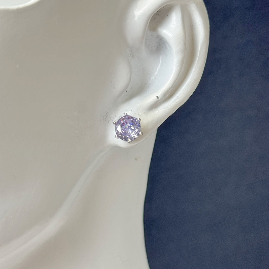 星芒紫霞鑽光耳環