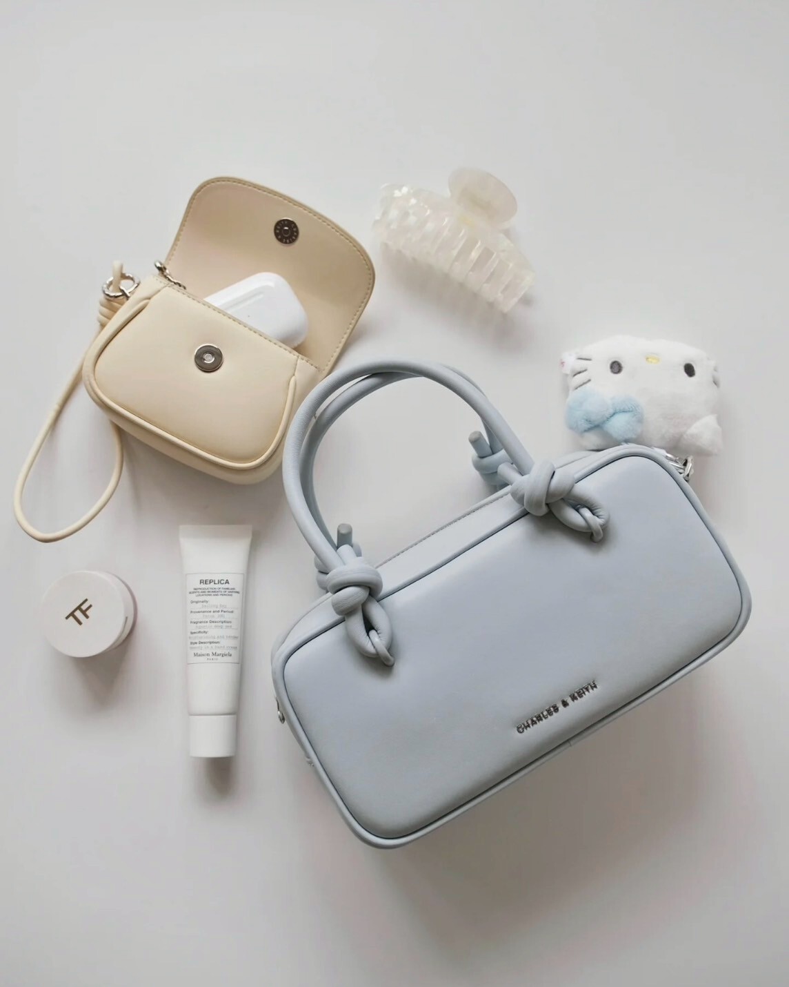 CHARLES & KEITH 小CK 奶油波士頓包 手提包 肩背包 斜背包 背帶可拆 多巴胺配色