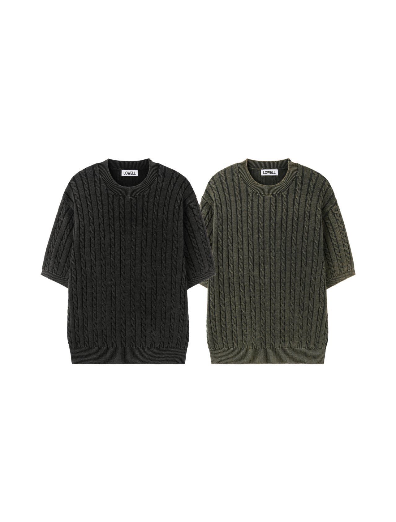 洗水扭紋短袖針織線Tee Lowell-054T