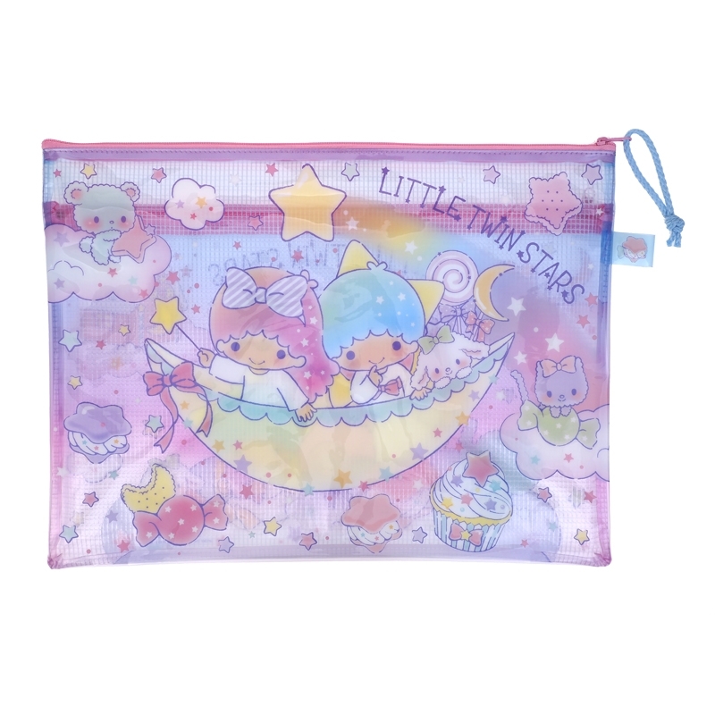 Sanrio A4網底雙拉鍊文件夾 功課袋