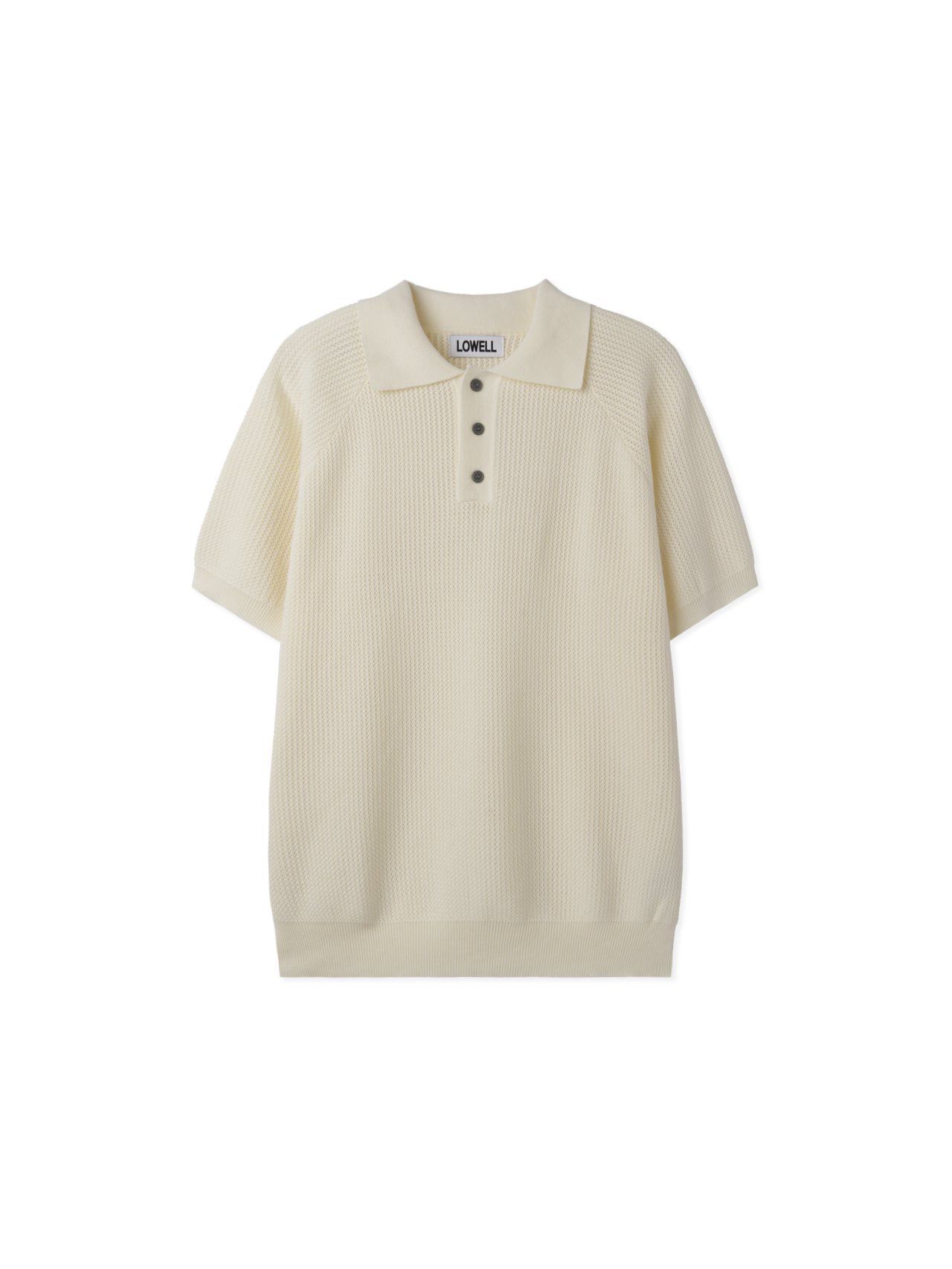 淨色短袖針織線Polo Tee Lowell-058T