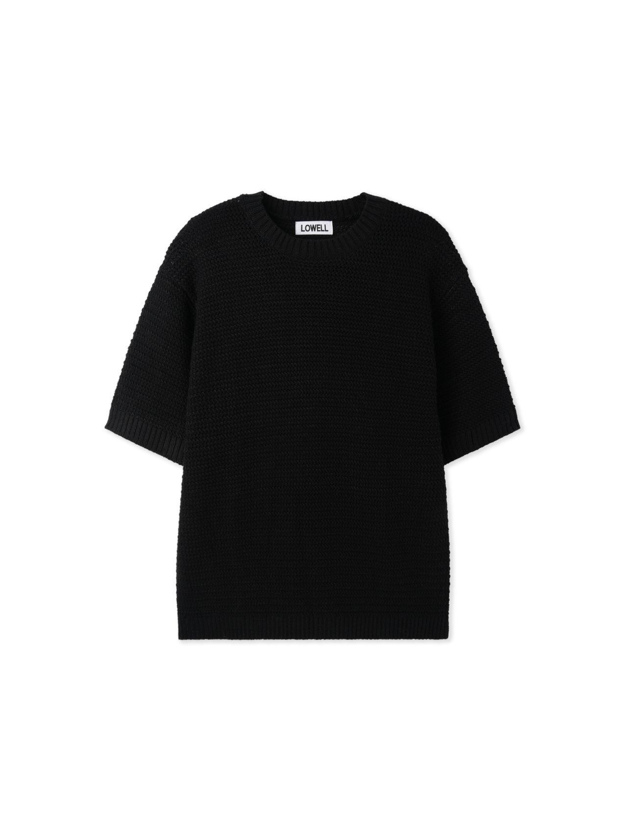 淨色短袖針織線Tee Lowell-059T