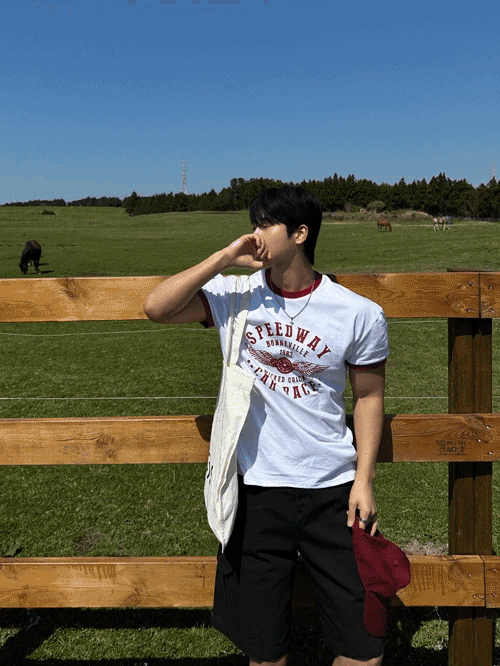 SPEEDWAY撞色領短袖T恤