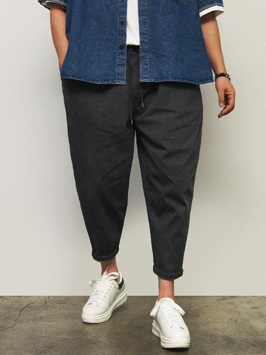 洗水淨色鬆身褲 PEACOCK-131P