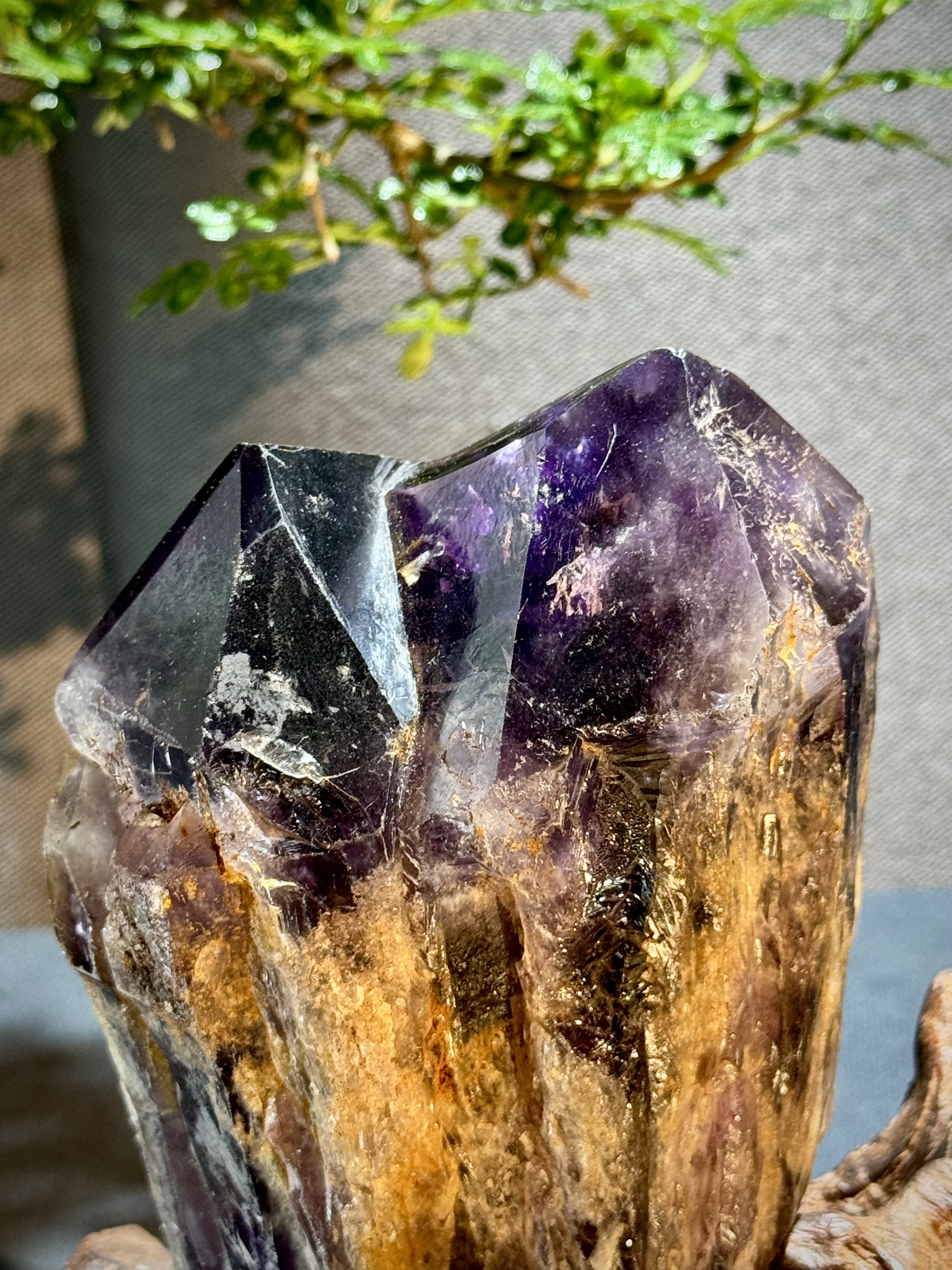 紫水晶權杖雙子塔擺件 8718