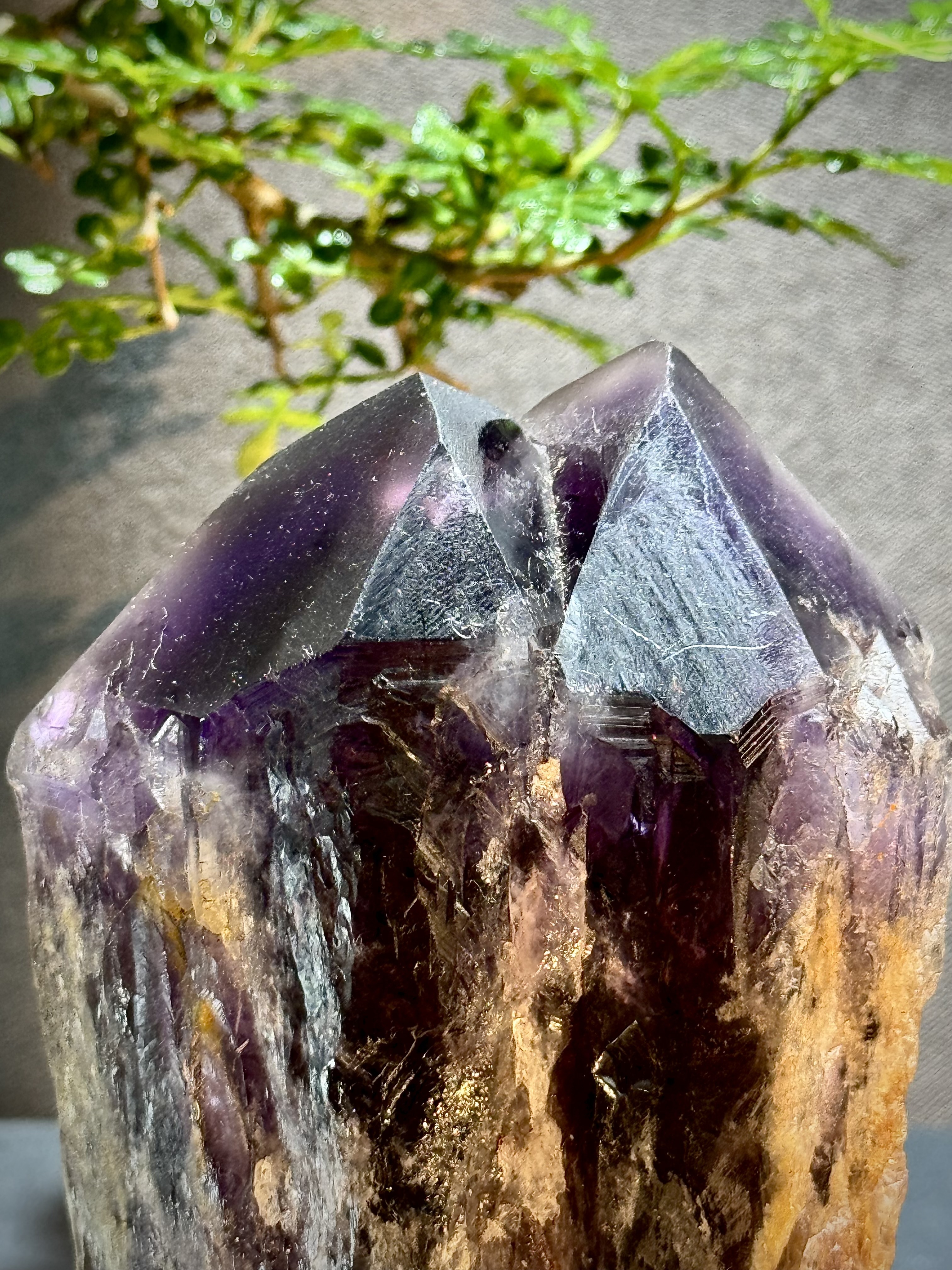 紫水晶權杖雙子塔擺件 8722