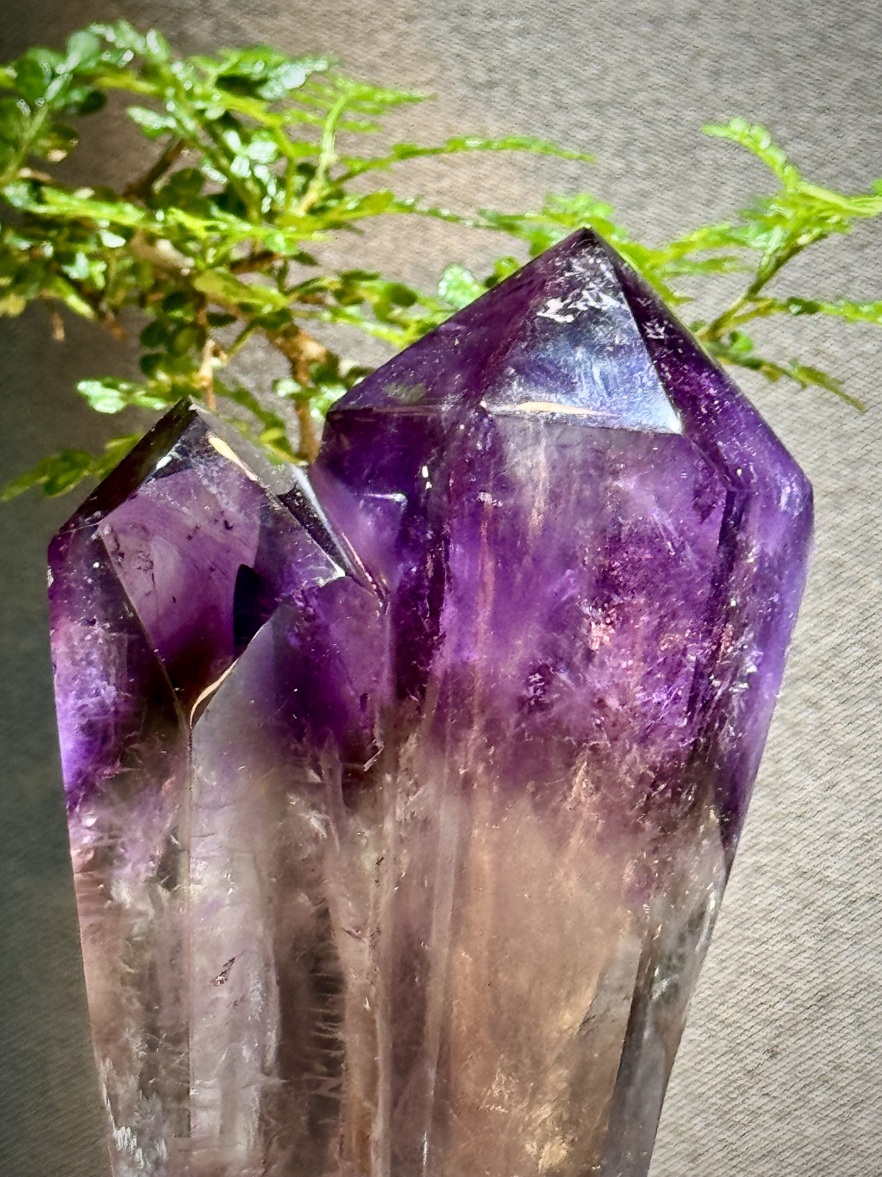 紫水晶權杖雙子塔擺件 8727