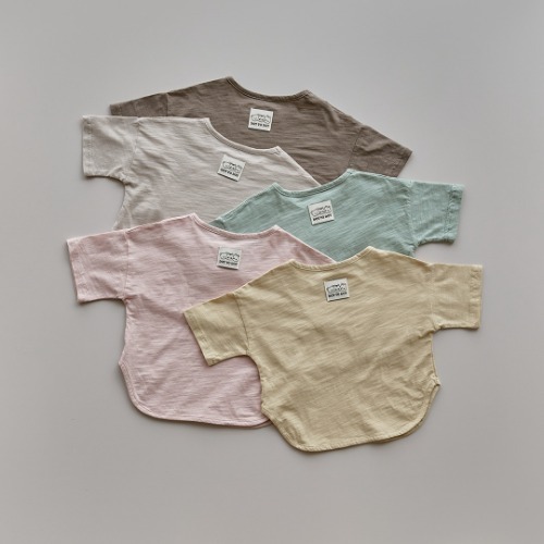 25S/S DTD竹節紋理純色T恤