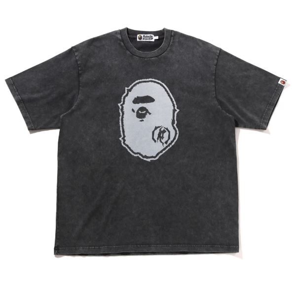 BAPE 水洗猿人字母短T (2色)