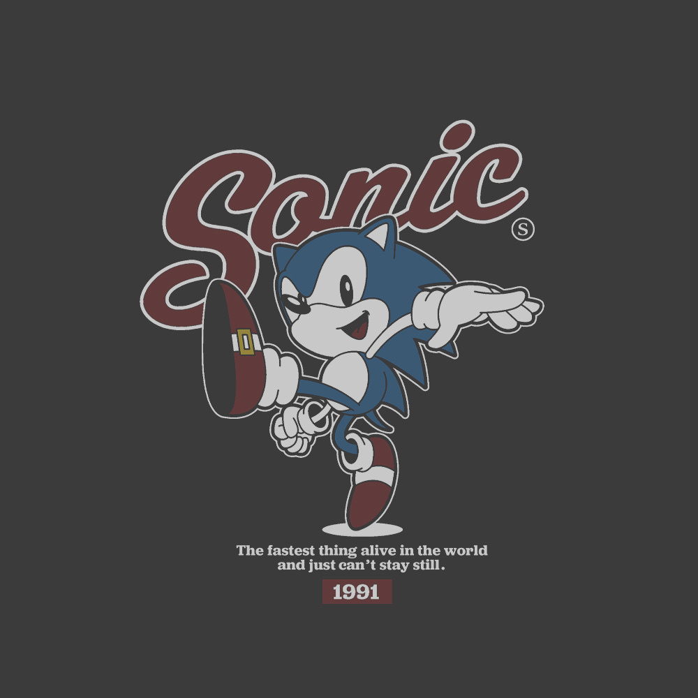 Cospa 0519 クラシックソニック ヴィンテージ Tシャツ [ソニック・ザ・ヘッジホッグ] SUMI