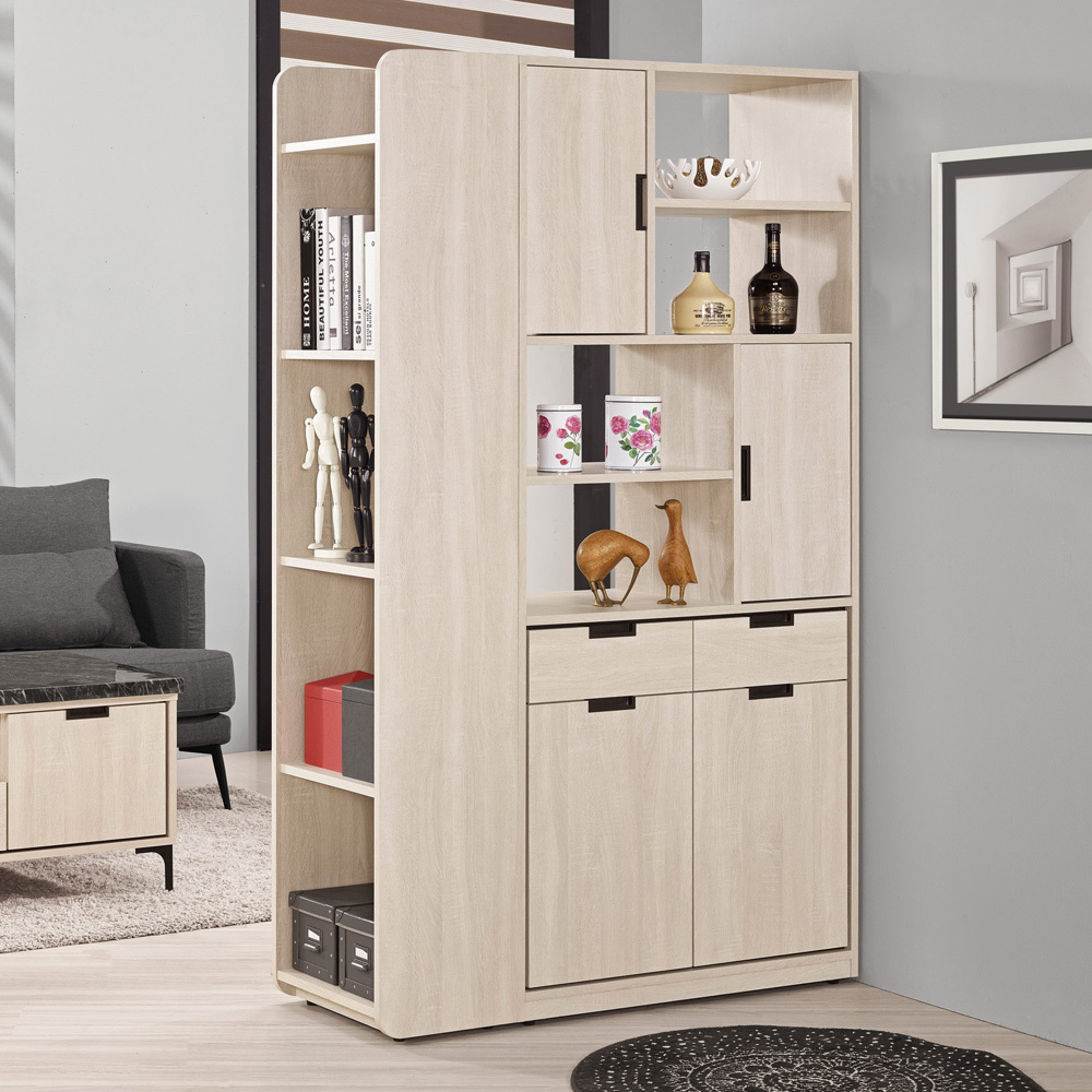 奈迪3.7尺屏風高鞋櫃/玄關收納櫃/展示置物櫃/雙面造型隔間櫃組合