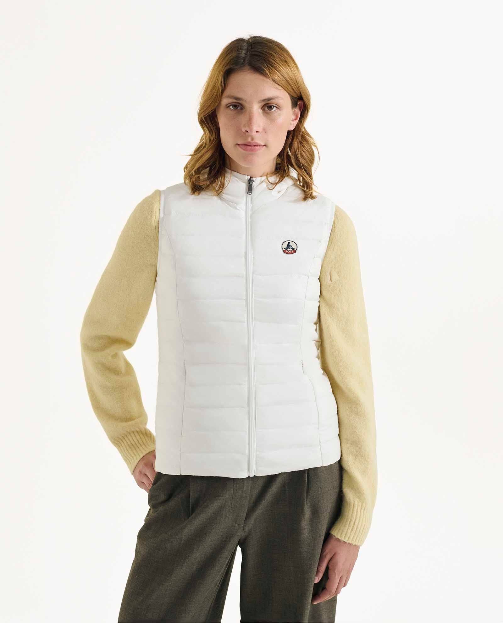 【JOTT】MAL經典款連帽羽絨背心(白)