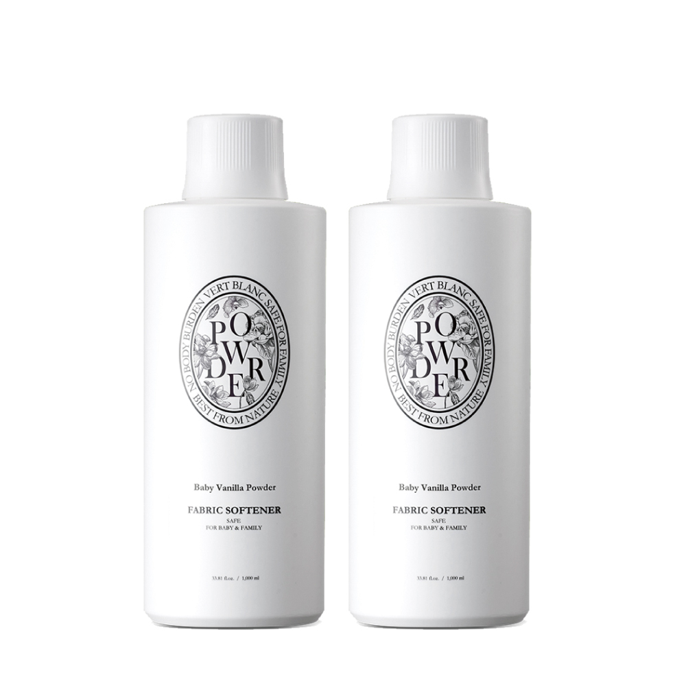 VERTBLANC 寶寶天然衣物柔軟精｜白色爽身粉 (1000ml)