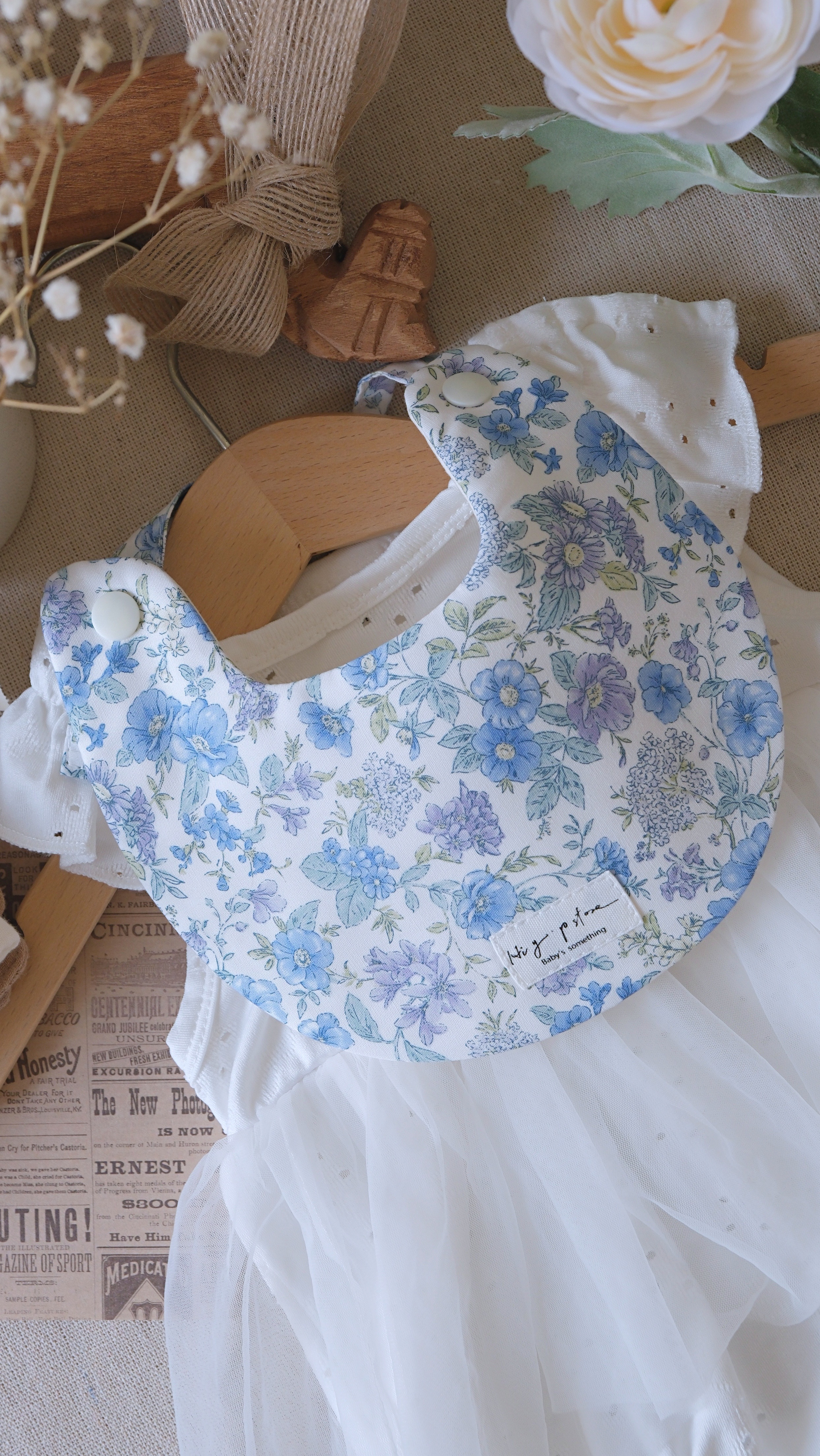 Hi Y.P store-手作圍兜-藍花詩語