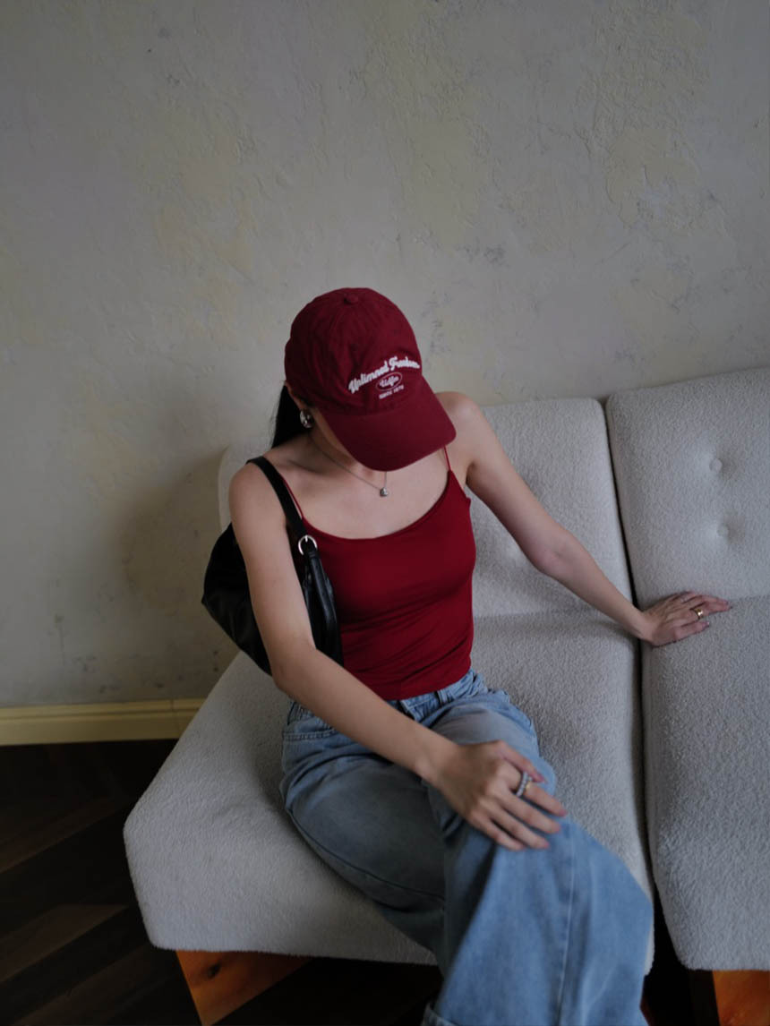 極簡收腰細肩吊帶背心(附胸墊)*5色