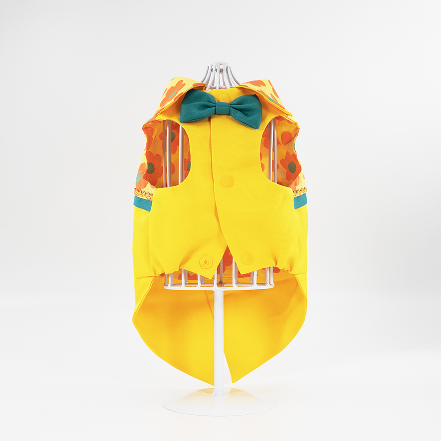 Konanmoko x FanCpet Flower 'Bom Bom' Vest - Yellow/Orange