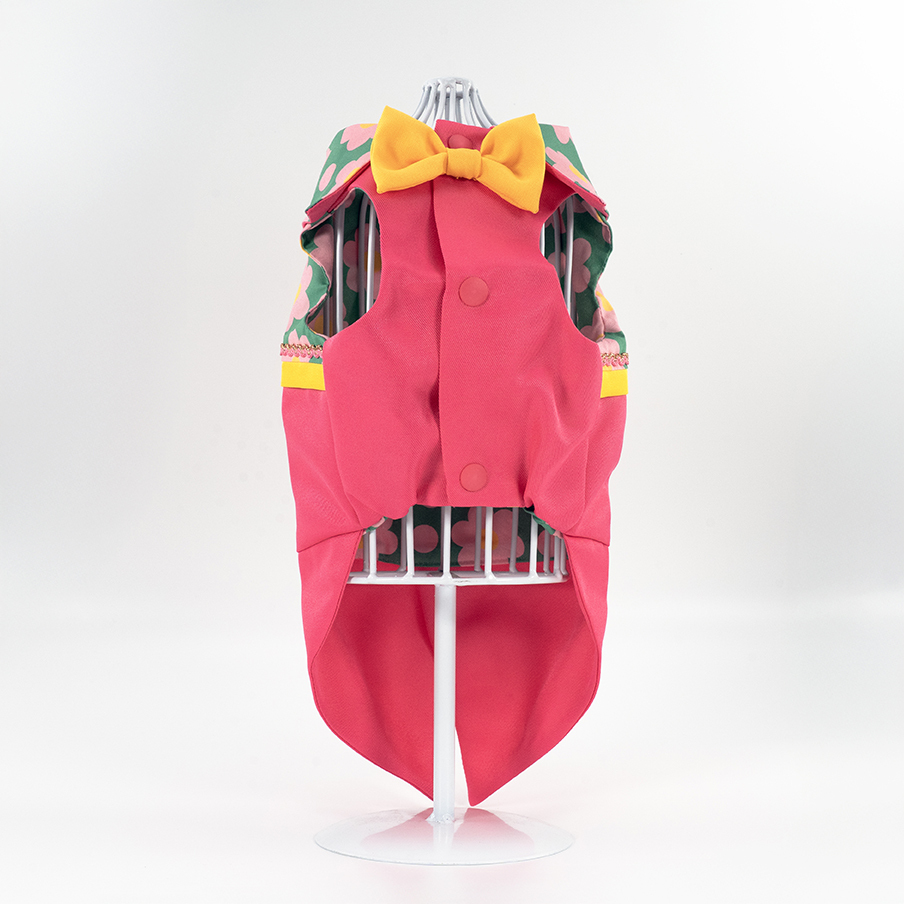 Konanmoko x FanCpet Flower 'Bom Bom' Vest - Green/Pink