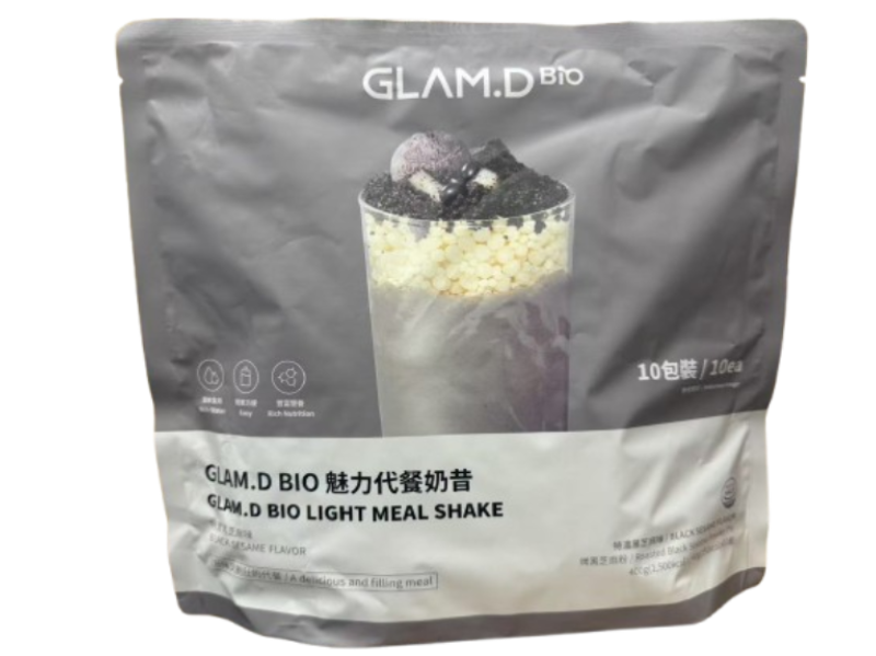 【10 pcs】 GLAMD Light Meal Shake Black Sesame Flavor 40g x10 Packs 8800256115235 EXP
