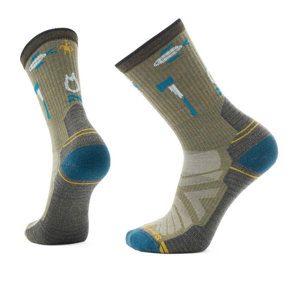 【Smartwool】機能戶外全輕量減震中長襪-趣露營 淺灰、苔癬綠 / SW002262