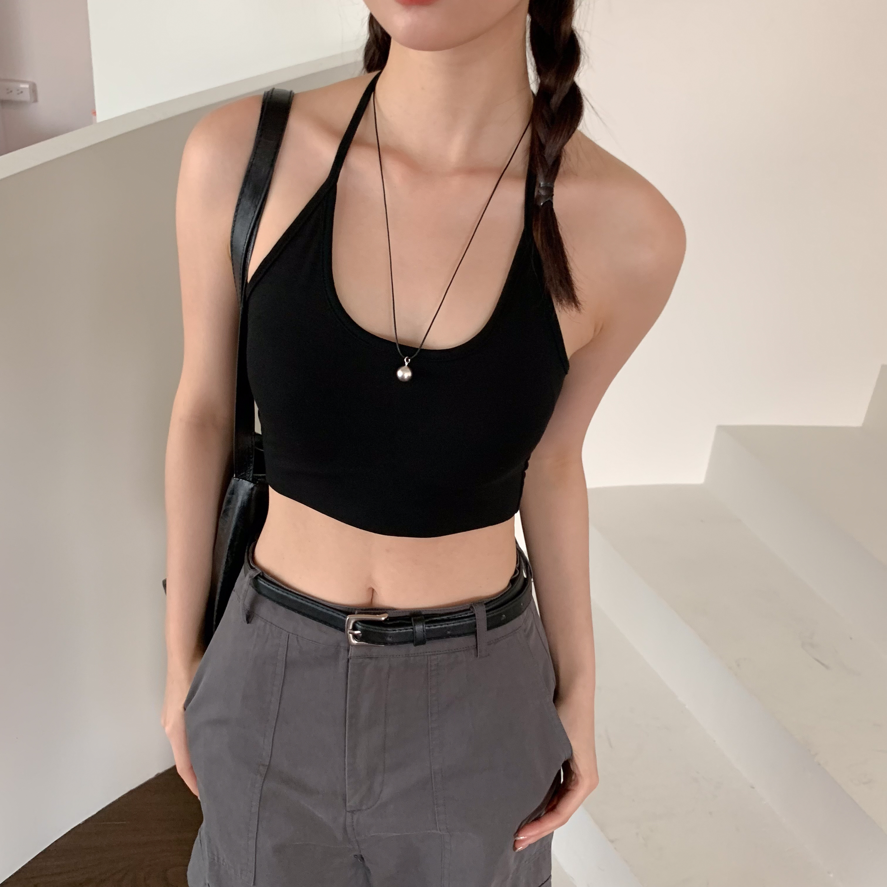 ISA_層次感mvp 100種疊搭繞脖綁帶bra top_54080