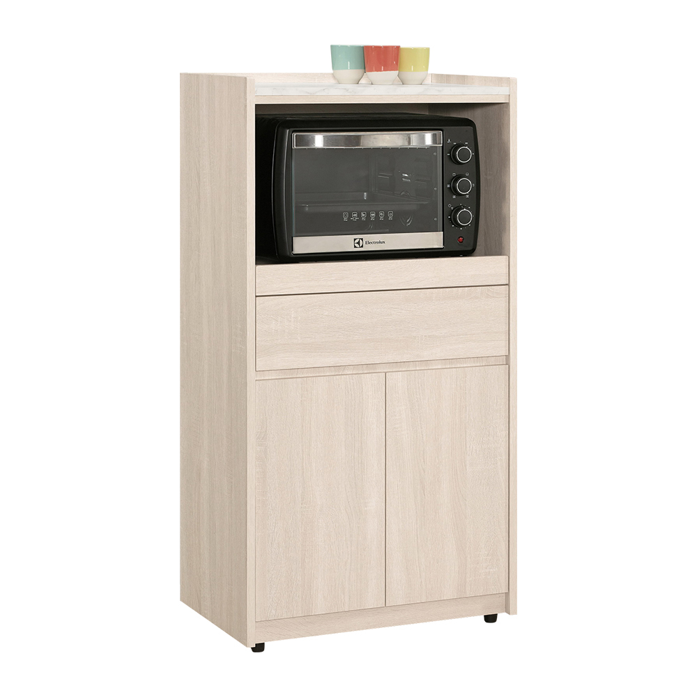 妮絲2尺仿石面收納餐櫃/碗盤置物櫃/電器櫃