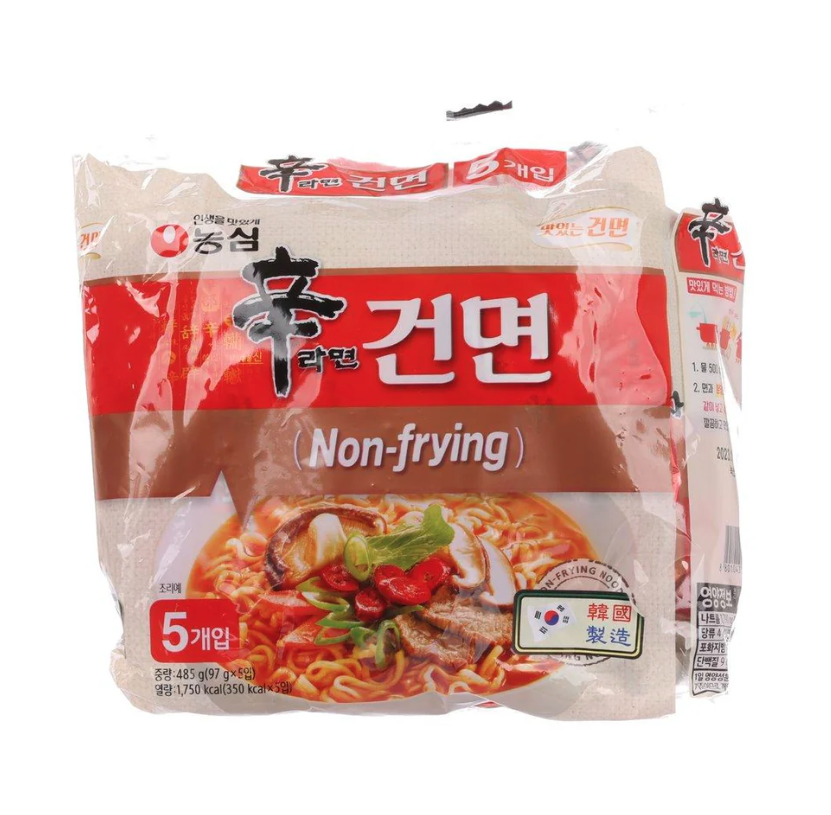 農心韓國 非油炸辛拉麵5入(485g) 8801043047739 EXP.2025.05.07