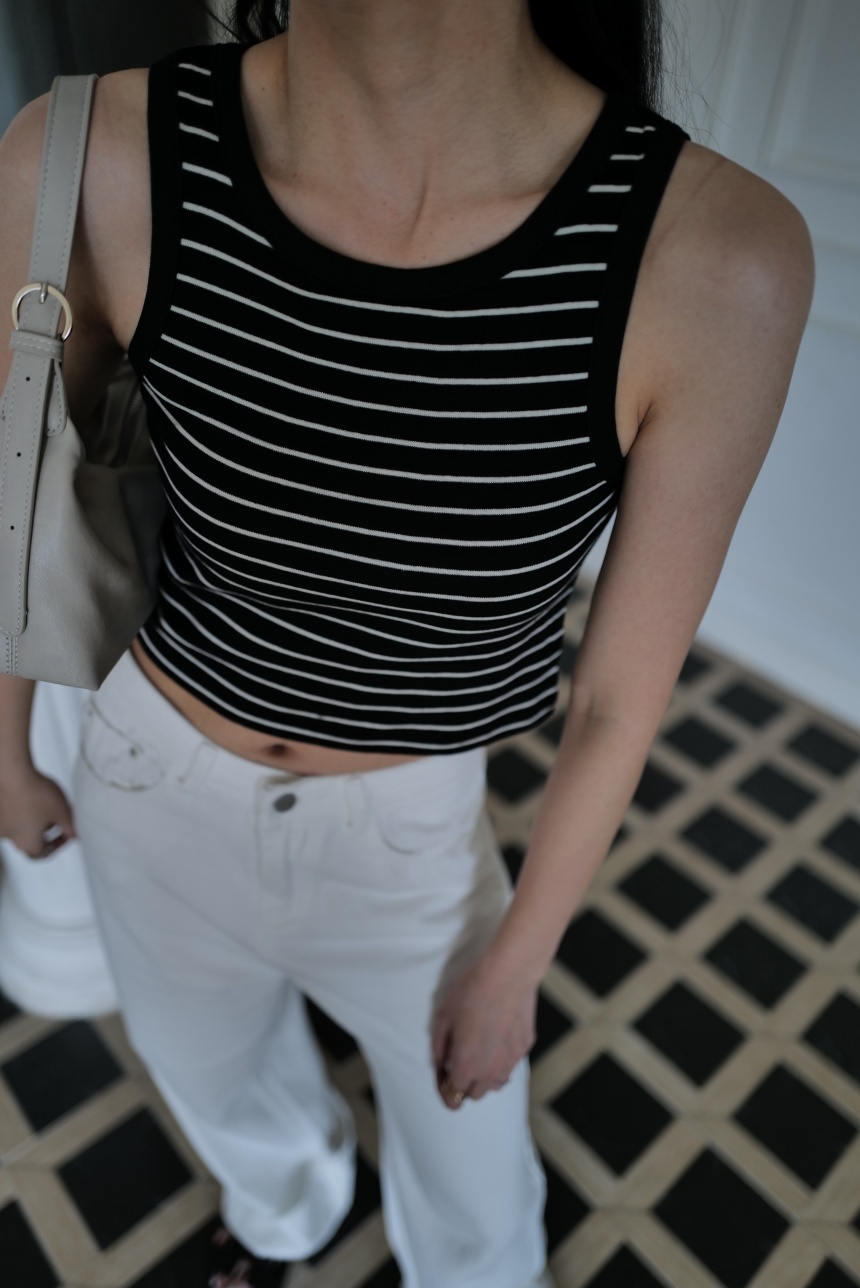 休閒條紋小背心*2色