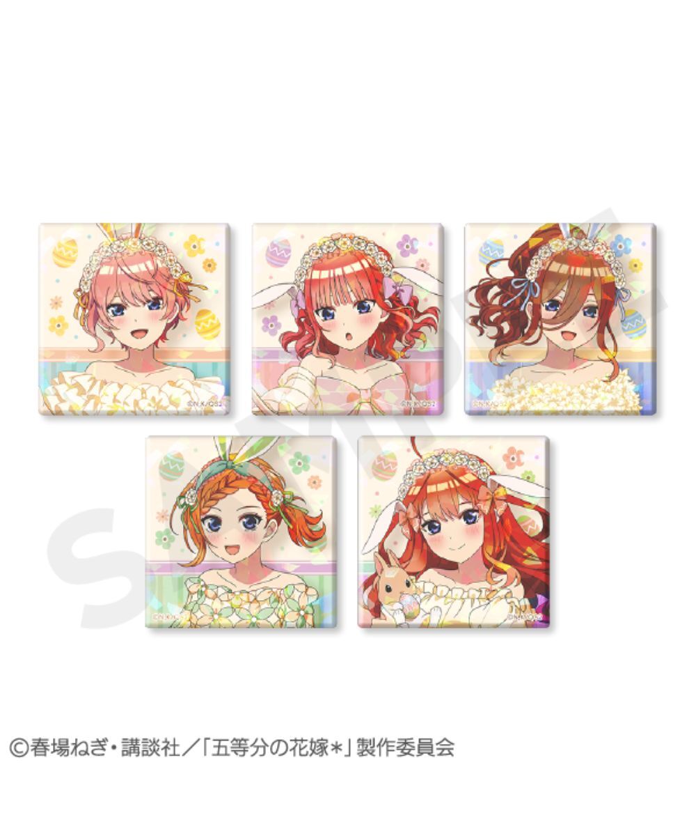 預購-「五等分的新娘*」雷射方形徽章 系列【日本進口精品】