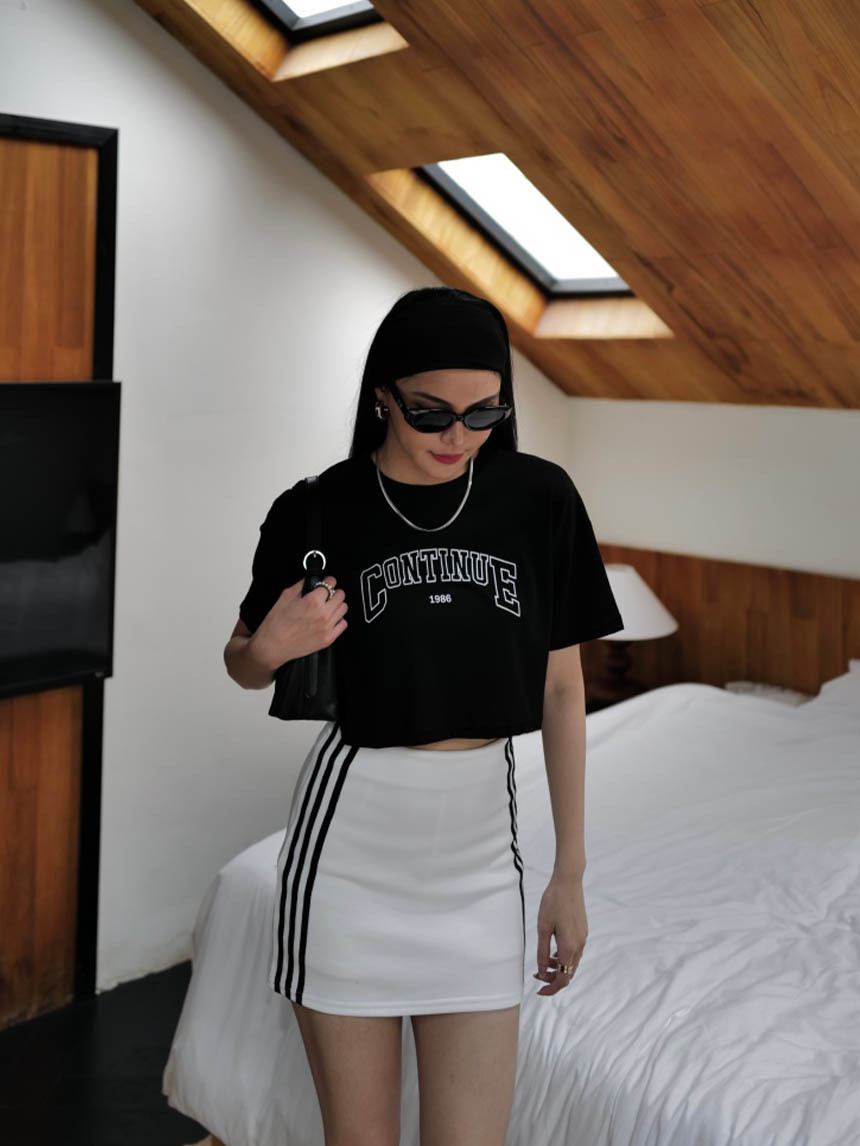 側運動棉質短包裙*3色