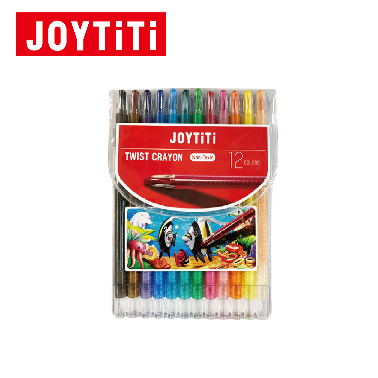 JOYTITI #TI-CP-12T 12色旋轉蠟筆