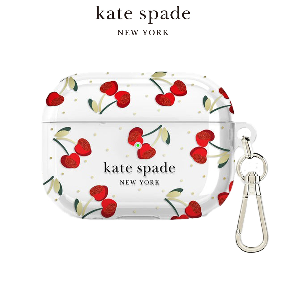 【kate spade】AirPods Pro (第1/2代) 保護殼套 嬌豔櫻桃