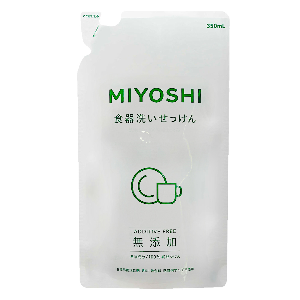 日本【MIYOSHI】無添加餐具清潔液-補充包350ml