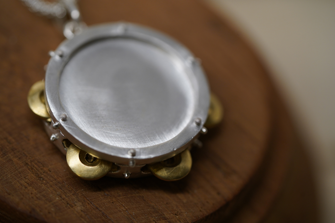 銀匠 立體手鼓吊墜