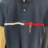 [S] TOMMY HILFIGER NAVY REGULAR FIT POLO EMBROIDERED STRIPE LOGO, 78JB117-410 (STH1204)