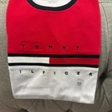 [S] TOMMY HILFIGER MIX COLOUR FLAG STRIPE LOGO T-SHIRT, 78JB107-100 (STH1208)