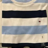 [S] TOMMY HILFIGER VESSEL BLUE MULTICOLOR RUGBY STRIPE T-SHIRT, XW04733-400 (STH1217)