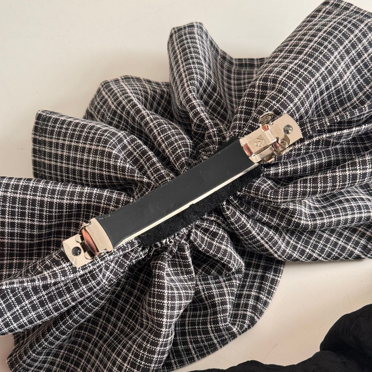 《5966》韓系格子雙層大腸髮圈髮夾