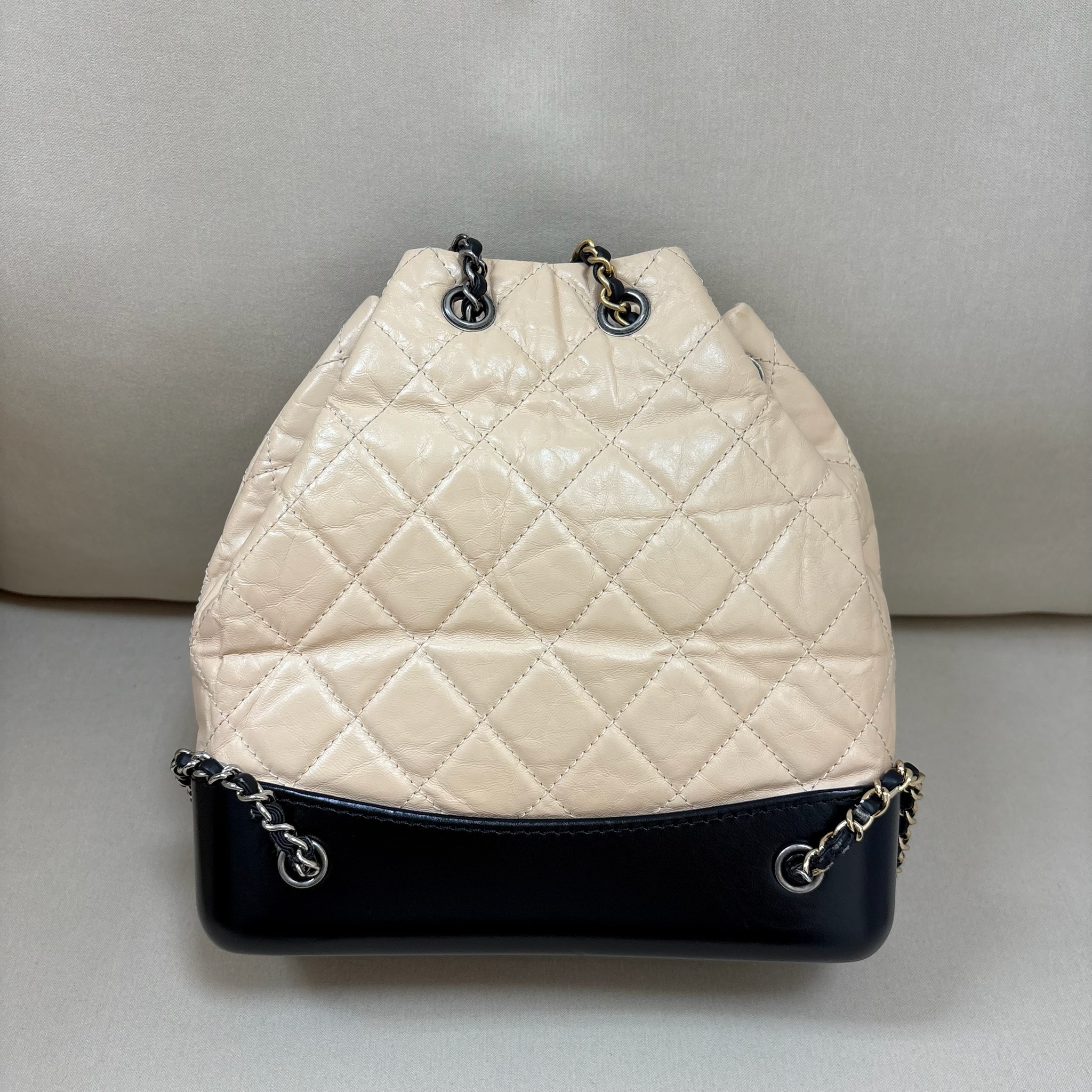 Chanel Gabrielle Backpack - Beige / Shw & Ghw