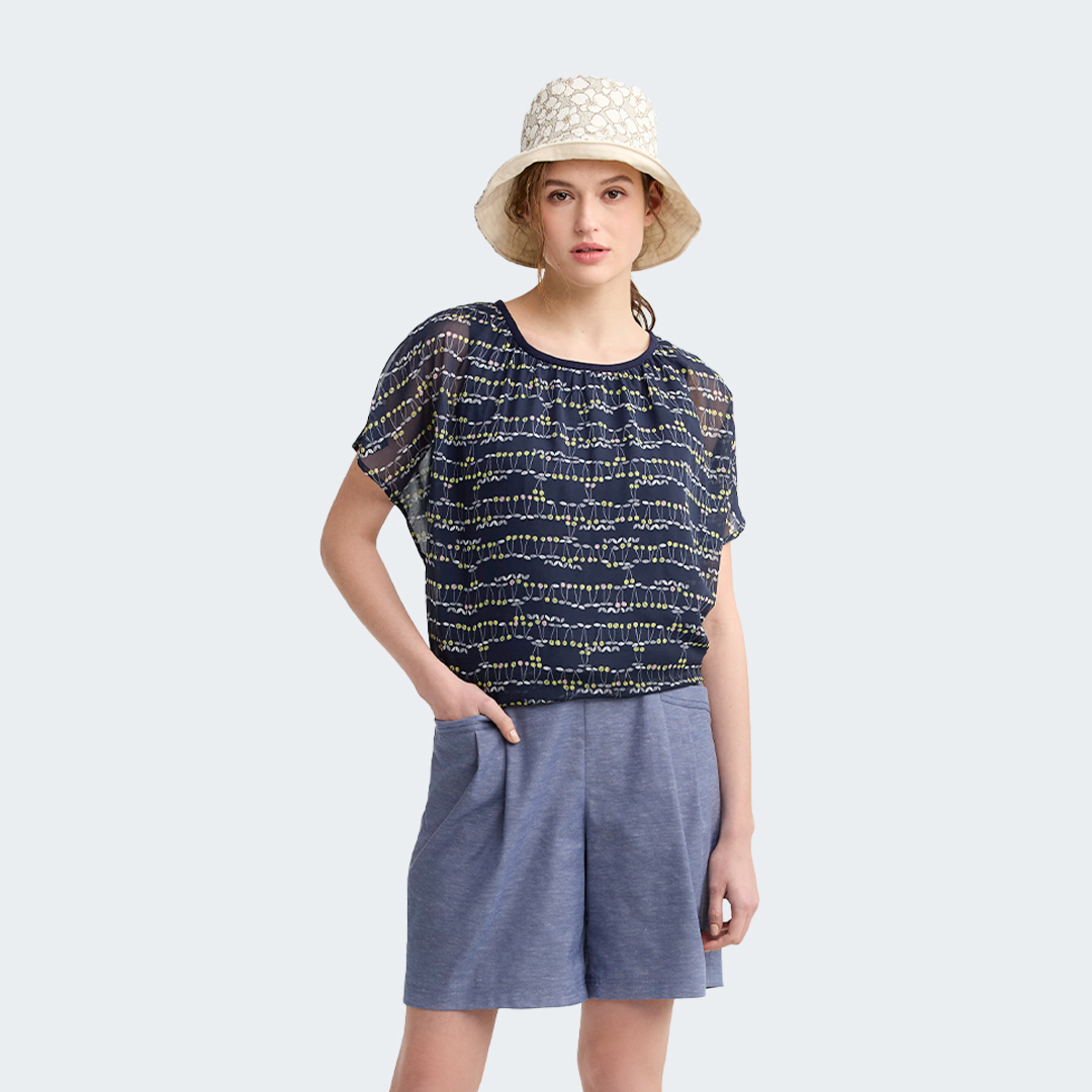 百搭休閒後鬆緊五分褲