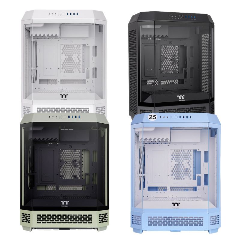 米特3C數位–Thermaltake 曜越 The Tower 600 中直立式機殼 黑色/白色/抹茶綠/繡球花藍