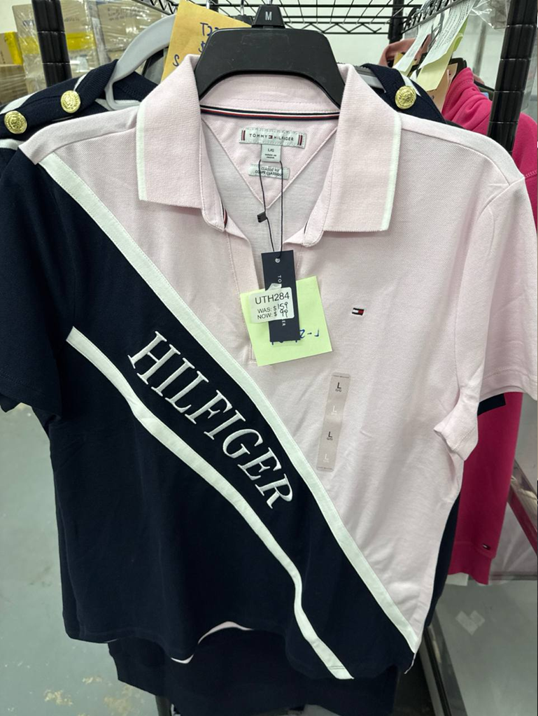 [S] TOMMY HILFIGER PINK POLO T-SHIRT, XW04318-650 (STH1221)