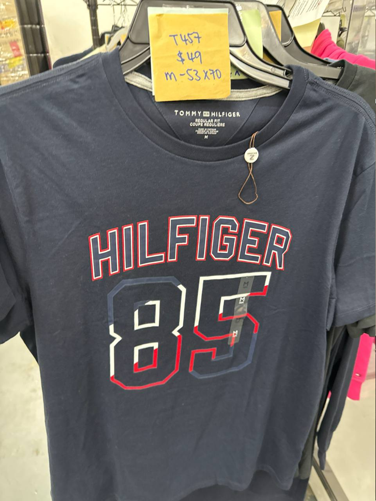 [S] TOMMY HILFIGER NAVY HILFIGER 85 LOGO T-SHIRT, 78JB746-410 (STH1223)
