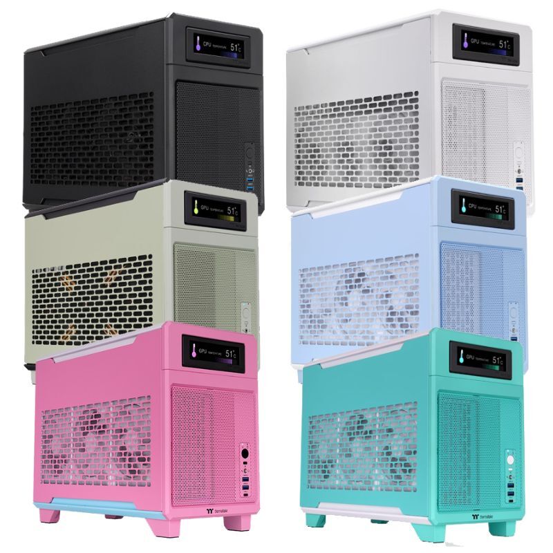 Thermaltake 曜越 TR100 ITX SFF 迷你型機殼 黑色/白色/抹茶綠/繡球花藍/泡泡粉/薄荷草莓