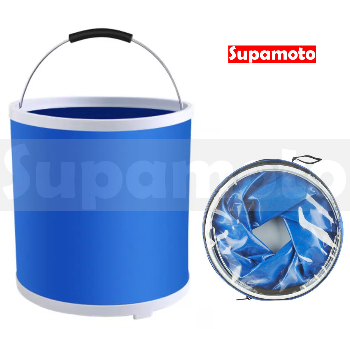-Supamoto- 20L摺疊水桶—送收納袋 (車用/釣魚/戶外/露營/提水/野餐/收納式/洗車)